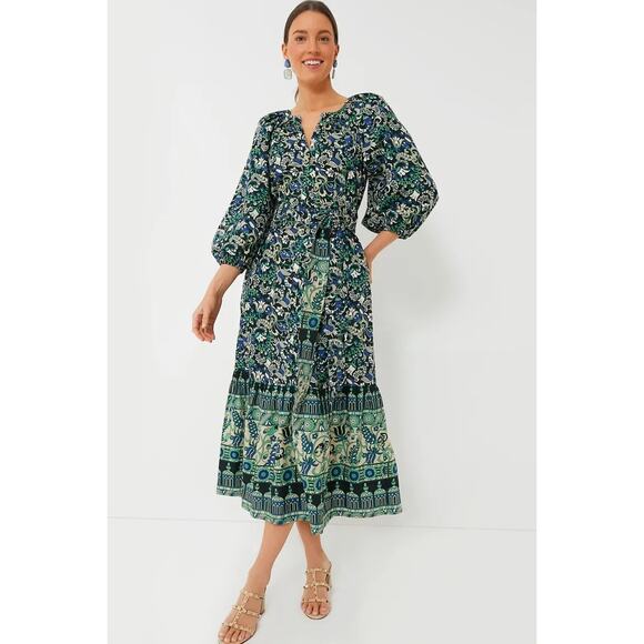 Tuckernuck Lyles Dress Batik Floral Maxi Size Medium NEW